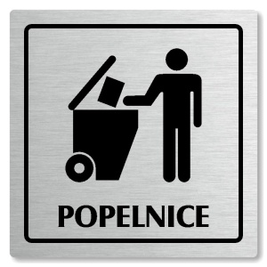 Popelnice, 80x80mm, stříbrná, Arizona